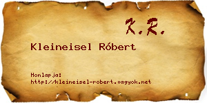 Kleineisel Róbert névjegykártya